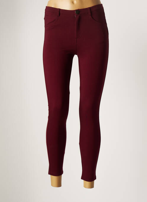 Pantalon slim rouge LEO & UGO pour femme