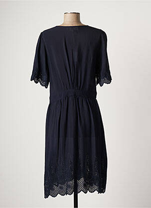 Robe mi-longue manches courtes manches courtes bleu ATHÉ femme