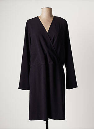Robe mi-longue manches longues manches longues noir HARTFORD femme