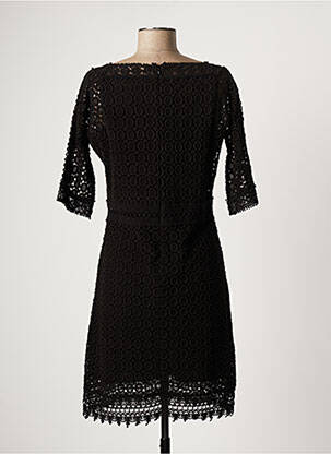 Robe mi-longue manches 3/4 manches 3/4 noir ATHÉ femme