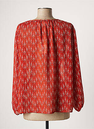Blouse imprimé fleurs manches longues rouge ATHÉ femme