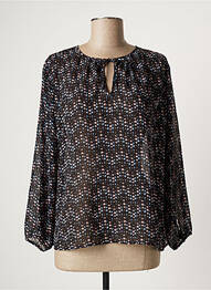 Blouse imprimé fleurs manches longues noir ATHÉ femme