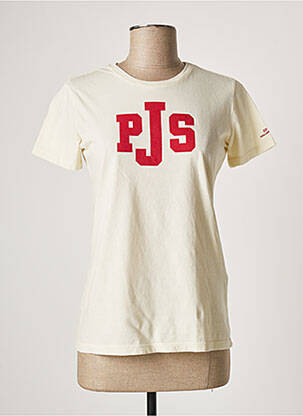 T-shirt sérigraphie manches courtes beige PARAJUMPERS femme