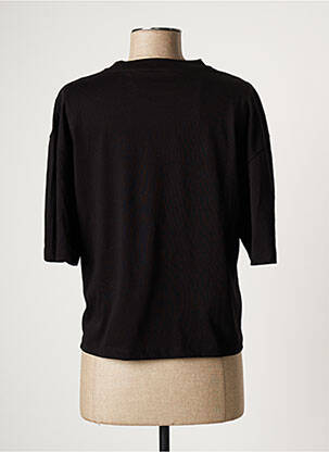 T-shirt coupe droite manches courtes noir HIDNANDER femme