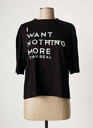 T-shirt noir HIDNANDER pour femme