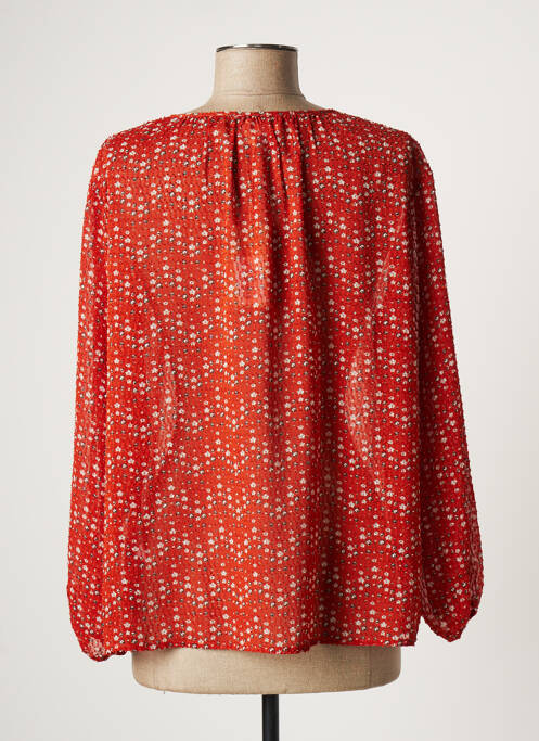Blouse imprimé fleurs manches longues rouge ATHÉ femme