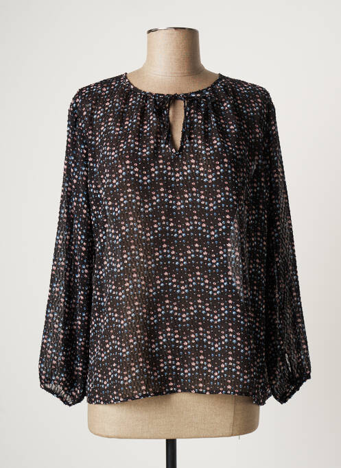 Blouse imprimé fleurs manches longues noir ATHÉ femme