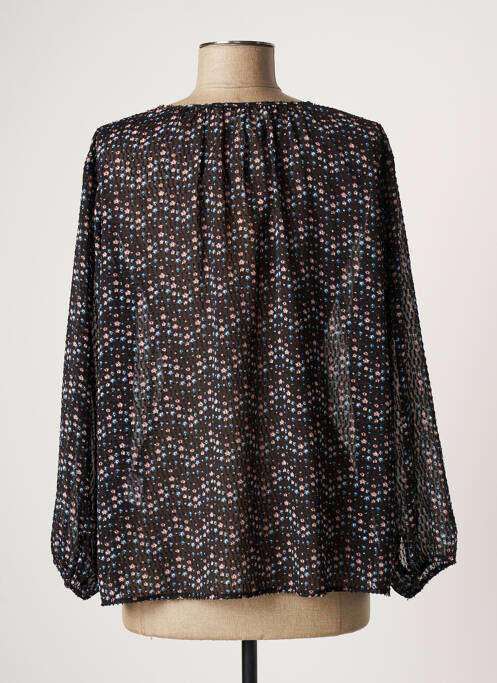 Blouse imprimé fleurs manches longues noir ATHÉ femme