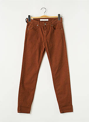 Jeans coupe slim marron FIVE femme