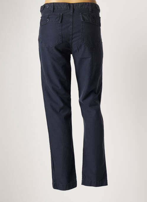 Pantalon droit tissage popeline taille normale bleu HARTFORD femme