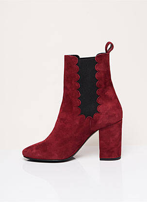 Bottines/boots nubuck talon de 7 à 9cm rouge TARA JARMON femme