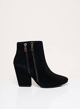Bottines/boots nubuck talon de 7 à 9cm noir ESSENTIEL femme