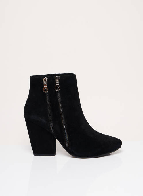 Bottines/boots nubuck talon de 7 à 9cm noir ESSENTIEL femme