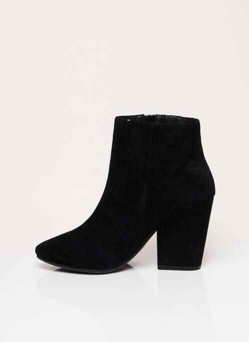 Bottines/boots nubuck talon de 7 à 9cm noir ESSENTIEL femme