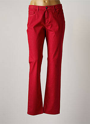 Pantalon droit rouge FRANCE RIVOIRE pour femme