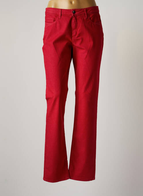 Pantalon droit rouge FRANCE RIVOIRE pour femme