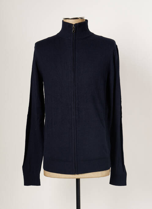 Gilet manches longues bleu JACK & JONES pour homme