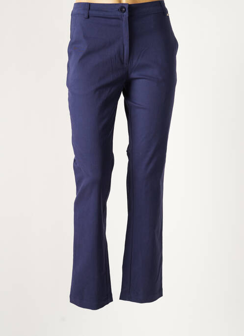 Pantalon chino bleu AGATHE & LOUISE pour femme