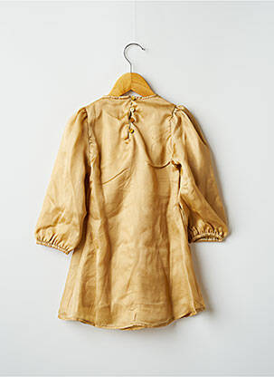Robe mi-longue doublure manches longues beige MOON fille