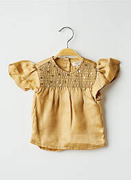Blouse volants manches courtes beige MOON fille
