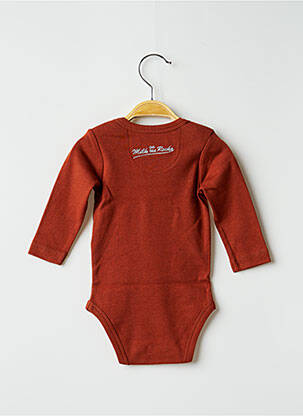 Body lingerie manches longues marron MILK ON THE ROCKS garçon