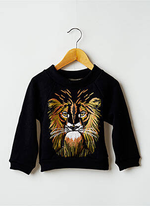 Sweat-shirt noir MILK ON THE ROCKS pour enfant