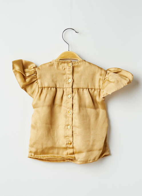 Blouse volants manches courtes beige MOON fille