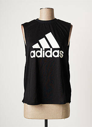 Débardeur coupe droite sans manche noir ADIDAS femme