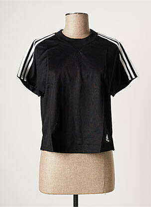 T-shirt coupe droite manches courtes noir ADIDAS femme