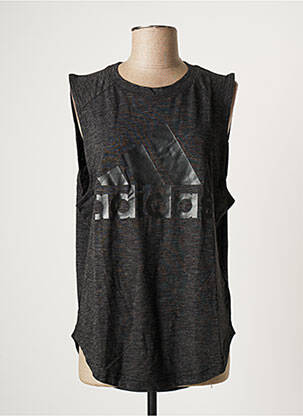 Débardeur coupe droite sans manche gris ADIDAS femme