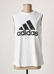 Débardeur coupe droite sans manche blanc ADIDAS femme