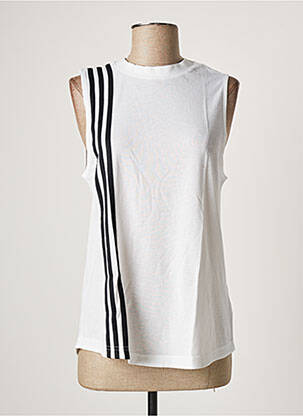Débardeur stretch sans manche blanc ADIDAS femme