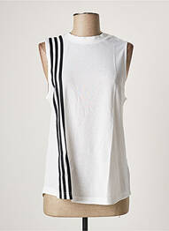 Débardeur coupe droite sans manche blanc ADIDAS femme