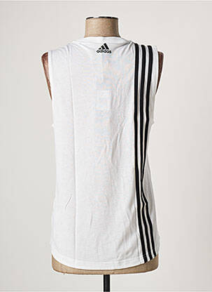 Débardeur stretch sans manche blanc ADIDAS femme