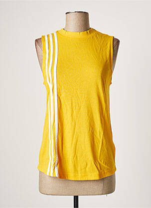 Débardeur coupe droite sans manche jaune ADIDAS femme