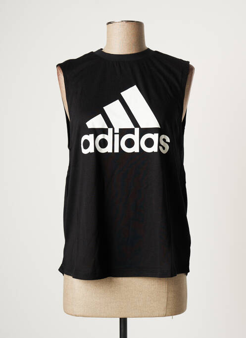 Débardeur coupe droite sans manche noir ADIDAS femme
