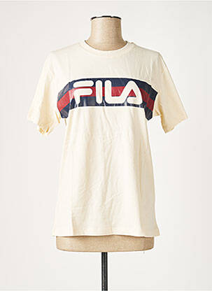 T-shirt coupe droite manches courtes beige FILA femme