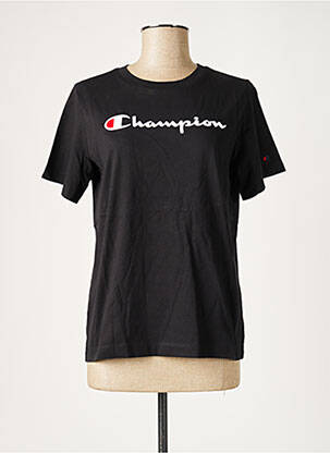 T-shirt coupe droite manches courtes noir CHAMPION femme