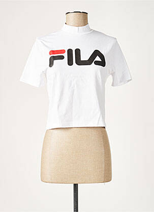 T-shirt sérigraphie manches courtes blanc FILA femme