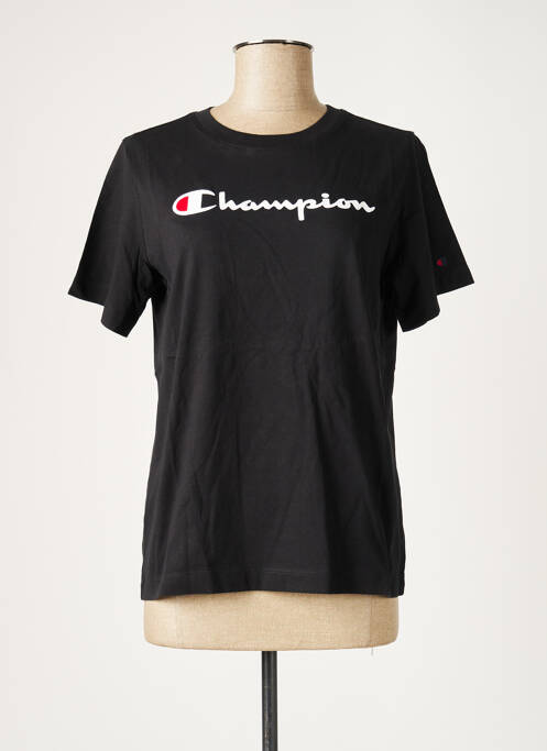 T-shirt coupe droite manches courtes noir CHAMPION femme