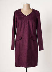 Robe courte violet FELINO pour femme seconde vue