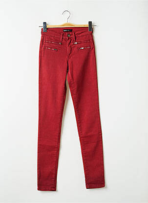 Pantalon slim skinny taille normale rouge DESGASTE femme