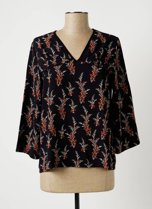 Blouse imprimé fleurs manches 3/4 noir LA FEE MARABOUTEE femme