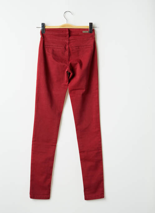 Pantalon slim rouge DESGASTE pour femme