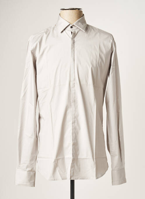 Chemise manches longues gris KARL LAGERFELD pour homme