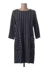 Robe courte manches 3/4 manches 3/4 bleu MINSK femme