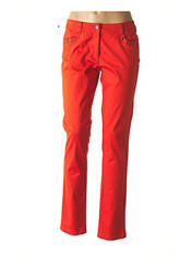 Pantalon droit orange MADO ET LES AUTRES pour femme seconde vue
