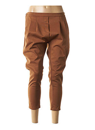 Pantalon 7/8 taille haute taille haute marron MINSK femme