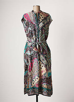 Robe mi-longue vert VIE TA VIE femme