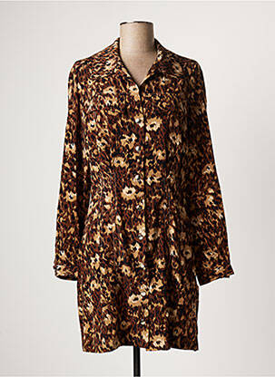 Robe courte marron JANE WOOD femme